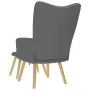 Sillón de relax con taburete tela gris oscuro by , Armchairs - Ref: Foro24-4016779, Price: 125,54 €, Discount: %