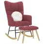 Sillón mecedora con taburete tela rojo tinto von , Schaukelstühle - Ref: Foro24-4016803, Preis: 143,01 €, Rabatt: %