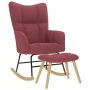 Sillón mecedora con taburete tela rojo tinto von , Schaukelstühle - Ref: Foro24-4016803, Preis: 143,01 €, Rabatt: %