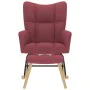 Sillón mecedora con taburete tela rojo tinto von , Schaukelstühle - Ref: Foro24-4016803, Preis: 143,01 €, Rabatt: %