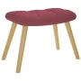 Sillón mecedora con taburete tela rojo tinto von , Schaukelstühle - Ref: Foro24-4016803, Preis: 143,01 €, Rabatt: %