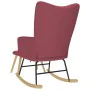 Sillón mecedora con taburete tela rojo tinto von , Schaukelstühle - Ref: Foro24-4016803, Preis: 143,01 €, Rabatt: %