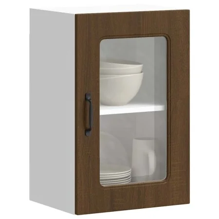 Armario pared cocina puerta de cristal Kalmar roble marrón de , Armarios de cocina - Ref: Foro24-853534, Precio: 57,86 €, Des...