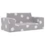 Sofá infantil de 2 plazas gris claro con estrellas felpa suave de , Mobiliario para bebés y niños pequeños - Ref: Foro24-4104...