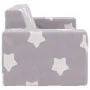 Sofá infantil de 2 plazas gris claro con estrellas felpa suave de , Mobiliario para bebés y niños pequeños - Ref: Foro24-4104...