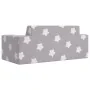 Sofá infantil de 2 plazas gris claro con estrellas felpa suave de , Mobiliario para bebés y niños pequeños - Ref: Foro24-4104...