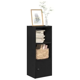 Librería de madera contrachapada roble negro 31x24x77 cm by , Bookcases and shelves - Ref: Foro24-860329, Price: 39,17 €, Dis...
