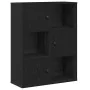 Librería de madera contrachapada roble negro 60x24x76,5 cm by , Bookcases and shelves - Ref: Foro24-860383, Price: 65,64 €, D...