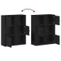 Librería de madera contrachapada roble negro 60x24x76,5 cm by , Bookcases and shelves - Ref: Foro24-860383, Price: 65,64 €, D...
