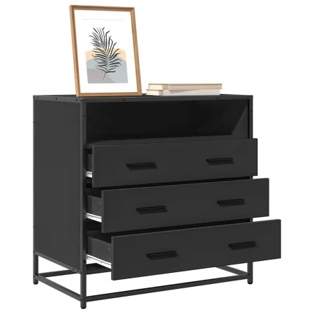 Cajonera de madera contrachapada negro 70x41x70 cm de , Cajoneras - Ref: Foro24-849084, Precio: 115,68 €, Descuento: %