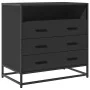 Cajonera de madera contrachapada negro 70x41x70 cm de , Cajoneras - Ref: Foro24-849084, Precio: 115,68 €, Descuento: %