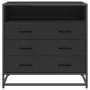 Cajonera de madera contrachapada negro 70x41x70 cm de , Cajoneras - Ref: Foro24-849084, Precio: 115,68 €, Descuento: %