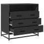 Cajonera de madera contrachapada negro 70x41x70 cm de , Cajoneras - Ref: Foro24-849084, Precio: 115,68 €, Descuento: %