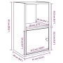 Estantería de madera de ingeniería gris hormigón 31x24x52 cm von , Bücherregale und Regale - Ref: Foro24-860322, Preis: 34,06...