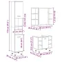 Juego de muebles de baño 3 piezas madera ingeniería envejecida by , Bathroom furniture - Ref: Foro24-3328569, Price: 220,99 €...