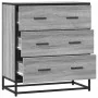 Aparador madera ingeniería y metal gris Sonoma 68x35x76 cm by , Sideboards - Ref: Foro24-848972, Price: 101,82 €, Discount: %