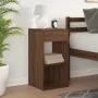 Mesilla de noche con cajón roble marrón 35x34x66,5 cm by , Nightstands - Ref: Foro24-858725, Price: 52,71 €, Discount: %