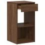 Mesilla de noche con cajón roble marrón 35x34x66,5 cm by , Nightstands - Ref: Foro24-858725, Price: 52,71 €, Discount: %