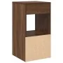 Mesilla de noche con cajón roble marrón 35x34x66,5 cm by , Nightstands - Ref: Foro24-858725, Price: 52,71 €, Discount: %