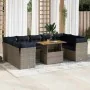 Set de sofás de jardín y cojines 10 pzas ratán sintético gris by , Garden sets - Ref: Foro24-3326973, Price: 778,50 €, Discou...