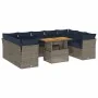 Set de sofás de jardín y cojines 10 pzas ratán sintético gris by , Garden sets - Ref: Foro24-3326973, Price: 778,50 €, Discou...
