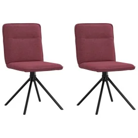 Sillas de comedor 2 unidades tela rojo tinto de , Sillas de comedor - Ref: Foro24-4101235, Precio: 104,25 €, Descuento: %