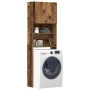 Armario lavadora madera ingeniería madera antigua 64x24x190 cm by , Accessories for washing machines and dryers - Ref: Foro24...