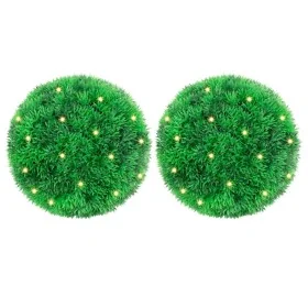 Bolas de boj artificial con luces LED 2 unidades 22 cm von , Künstliche Flora - Ref: Foro24-3335905, Preis: 36,54 €, Rabatt: %