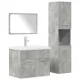 Juego muebles de baño 4 pzas madera contrachapada gris hormigón von , Badezimmermöbel - Ref: Foro24-3324899, Preis: 262,97 €,...