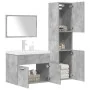 Juego muebles de baño 4 pzas madera contrachapada gris hormigón von , Badezimmermöbel - Ref: Foro24-3324899, Preis: 262,97 €,...