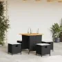 Set de muebles jardín 5 pzas con cojines ratán sintético negro von , Gartensets - Ref: Foro24-365420, Preis: 223,89 €, Rabatt: %