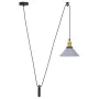 Lámpara colgante regulable en altura E27 gris brillante Ø 22cm by , Lamps - Ref: Foro24-4103446, Price: 29,10 €, Discount: %
