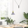 Lámpara colgante regulable en altura E27 gris brillante Ø 22cm by , Lamps - Ref: Foro24-4103446, Price: 29,10 €, Discount: %