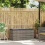 Banco de jardín con cojín ratán sintético gris 110x40x44 cm de , Bancos de jardín - Ref: Foro24-4104147, Precio: 104,23 €, De...