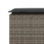 Banco de jardín con cojín ratán sintético gris 110x40x44 cm de , Bancos de jardín - Ref: Foro24-4104147, Precio: 104,23 €, De...