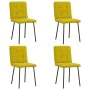 Sillas de comedor 4 unidades terciopelo amarillo de , Sillas de comedor - Ref: Foro24-3315164, Precio: 157,23 €, Descuento: %