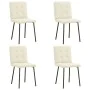 Sillas de comedor 4 unidades terciopelo crema de , Sillas de comedor - Ref: Foro24-3315166, Precio: 197,08 €, Descuento: %