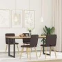 Sillas de comedor 4 unidades tela marrón oscuro von , Essstühle - Ref: Foro24-3315172, Preis: 193,14 €, Rabatt: %