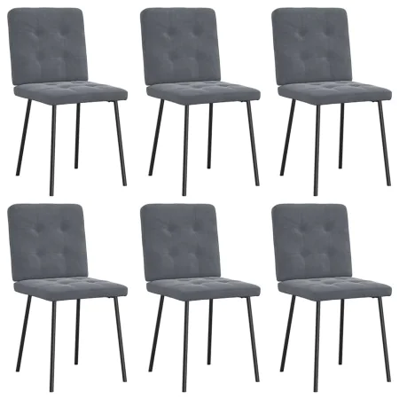 Sillas de comedor 6 unidades terciopelo gris oscuro by , dining chairs - Ref: Foro24-3315428, Price: 239,11 €, Discount: %