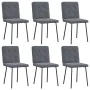 Sillas de comedor 6 unidades terciopelo gris oscuro by , dining chairs - Ref: Foro24-3315428, Price: 239,11 €, Discount: %