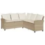 Sofá en forma de L con cojines ratán sintético beige by , Garden sets - Ref: Foro24-365417, Price: 327,96 €, Discount: %
