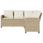 Sofá en forma de L con cojines ratán sintético beige by , Garden sets - Ref: Foro24-365417, Price: 327,96 €, Discount: %