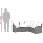 Sofá en forma de L con cojines ratán sintético beige by , Garden sets - Ref: Foro24-365417, Price: 327,96 €, Discount: %
