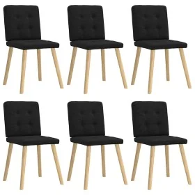 Sillas de comedor giratorias 6 unidades tela negras by , dining chairs - Ref: Foro24-3315440, Price: 288,54 €, Discount: %