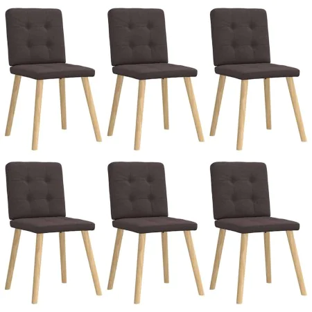 Sillas de comedor 6 unidades tela marrón oscuro von , Essstühle - Ref: Foro24-3315442, Preis: 288,52 €, Rabatt: %