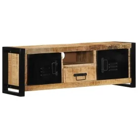 Mueble de TV madera maciza de mango rugosa 100x30x35 cm by , TV Furniture - Ref: Foro24-4013593, Price: 204,34 €, Discount: %