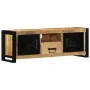 Mueble de TV madera maciza de mango rugosa 100x30x35 cm by , TV Furniture - Ref: Foro24-4013593, Price: 204,34 €, Discount: %