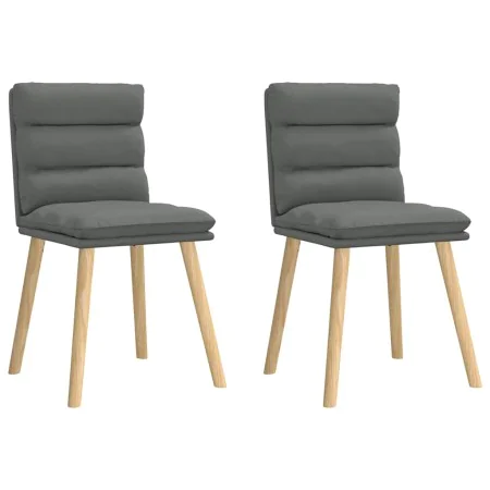 Sillas de comedor 2 unidades tela gris oscuro de , Sillas de comedor - Ref: Foro24-4101294, Precio: 111,04 €, Descuento: %