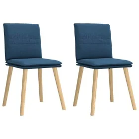 Sillas de comedor 2 unidades tela azul by , dining chairs - Ref: Foro24-4101263, Price: 109,08 €, Discount: %