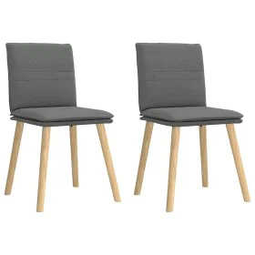 Sillas de comedor 2 unidades tela gris oscuro by , dining chairs - Ref: Foro24-4101256, Price: 109,08 €, Discount: %